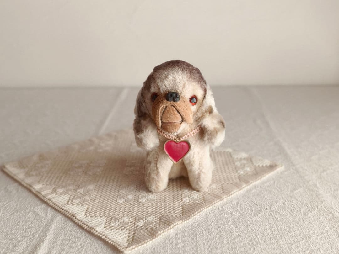 * vintage dog ♡ ハートのワンポイント キュートな ワンちゃん