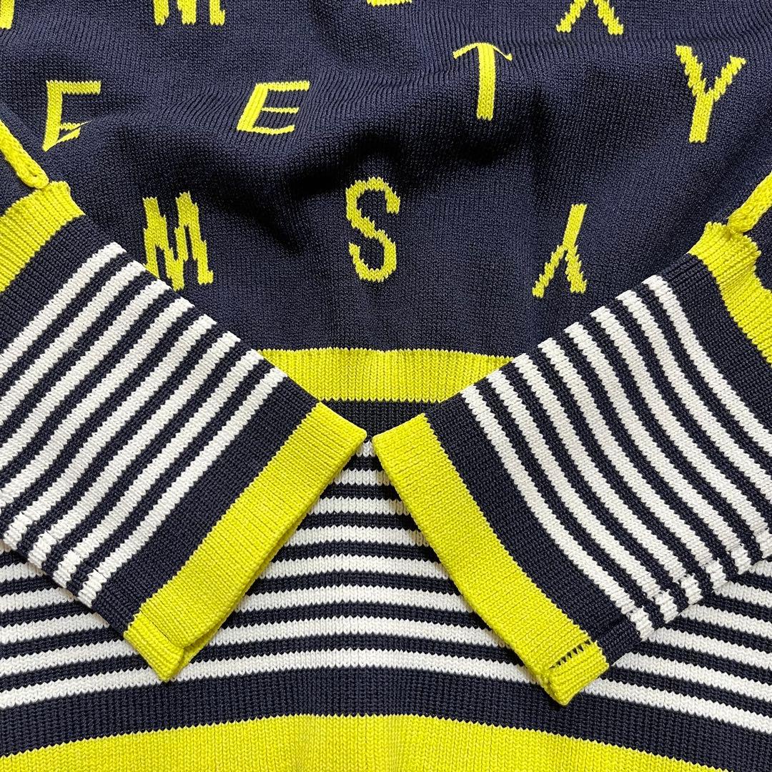 SY32 SWEET YEARS ゴルフレディース ニットシャツ M ネイビー