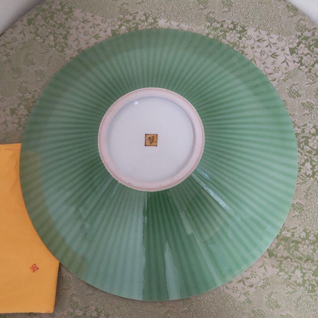 九谷焼作家　宮本雅夫作　【黃地紅彩金魚文鉢】【美術品】【芸術作品】