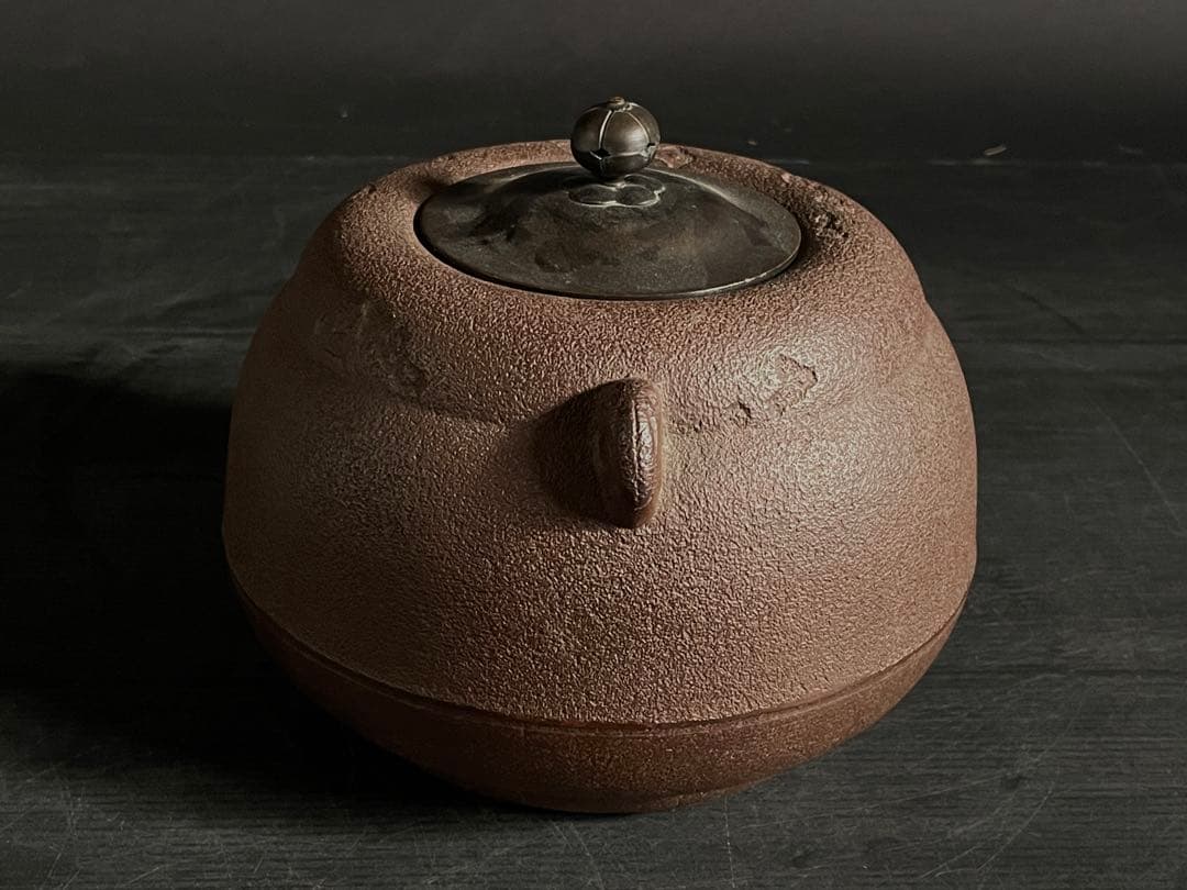 割引‼️「母」 瓢釜 人間国宝 高橋敬典 茶釜 茶道具 （121Ｂ）
