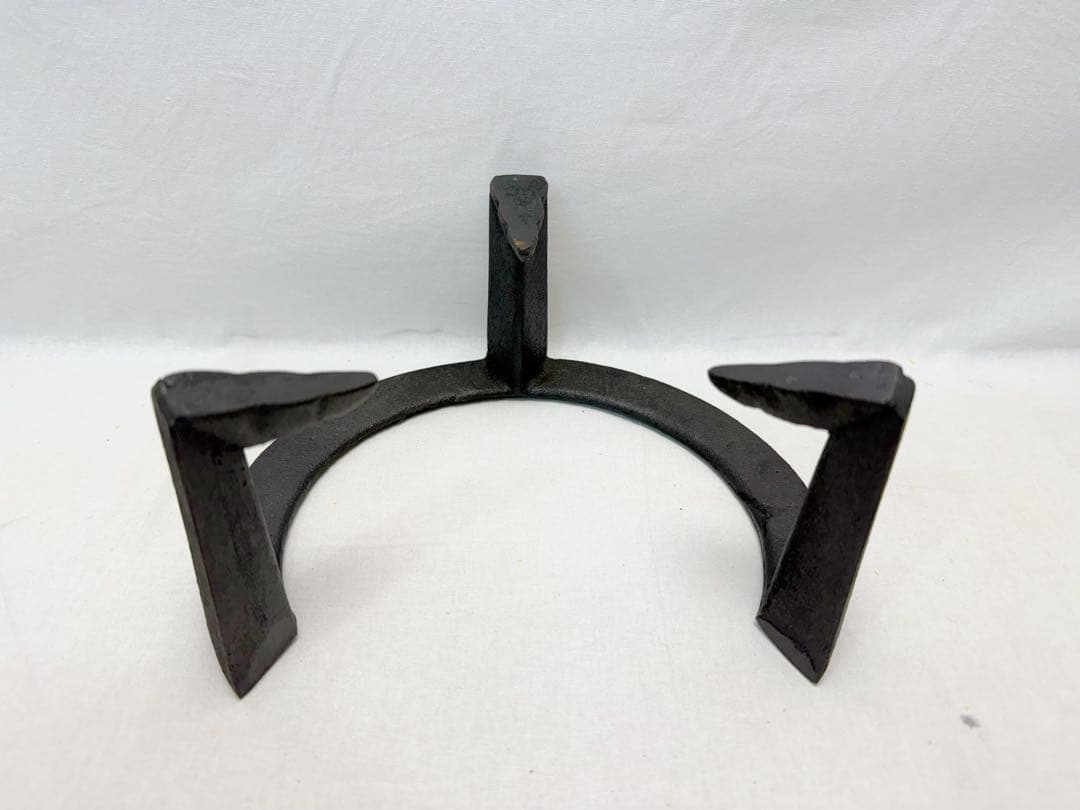 ほぼ未使用 茶道具 月松斎 黒真塗 面取風炉 土風炉 五徳 前瓦 敷板 底瓦共箱