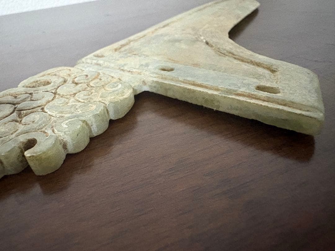 石？玉？の中国的置物　刀　中国美術　長さ21cm 125g