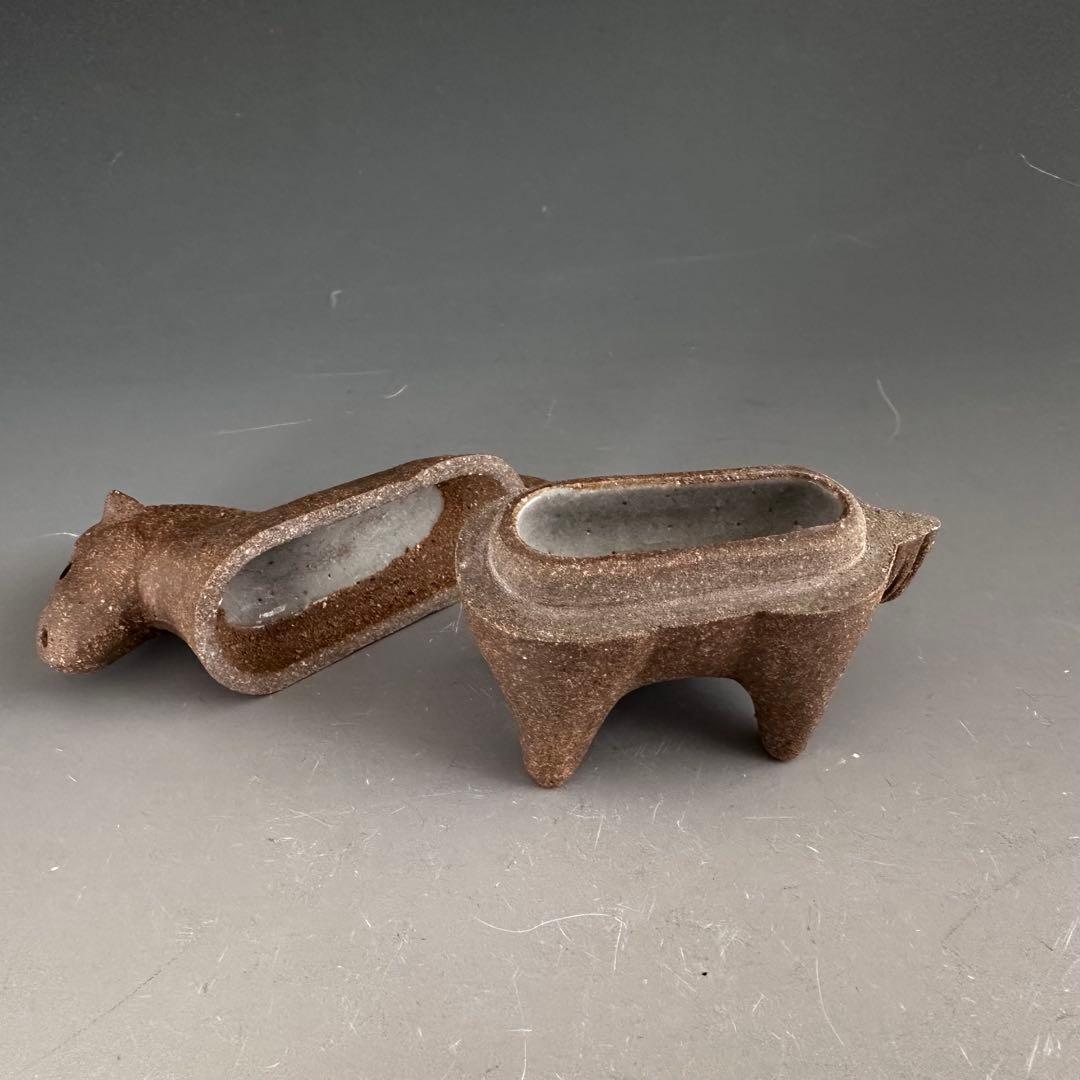 茶道具　干支　午年　馬　香合　松尾潤　共箱　焼〆　初釜　炭点前　正月