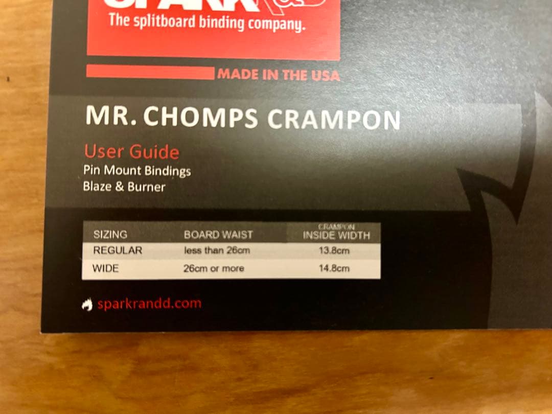 SPARK R&D Mr.Chomps スプリットボード用 クランポン