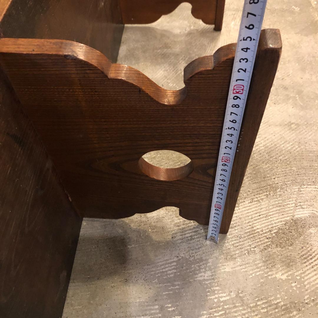 木製机　長方形座卓　文机　ヴィンテージ　ウッドテーブル　昭和レトロ　古道具