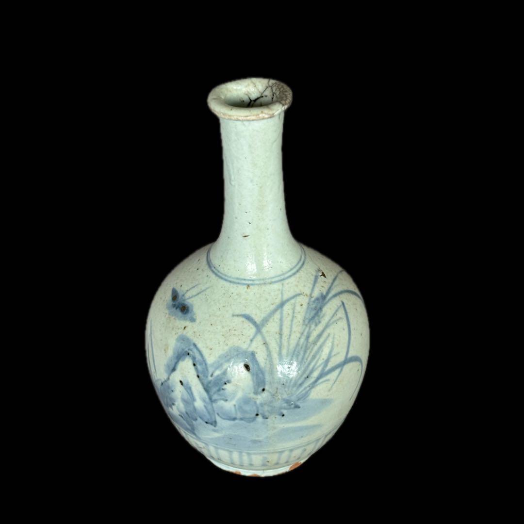 初期伊万里 徳利 26cm 染付 平佐 李朝 中国古玩 酒器