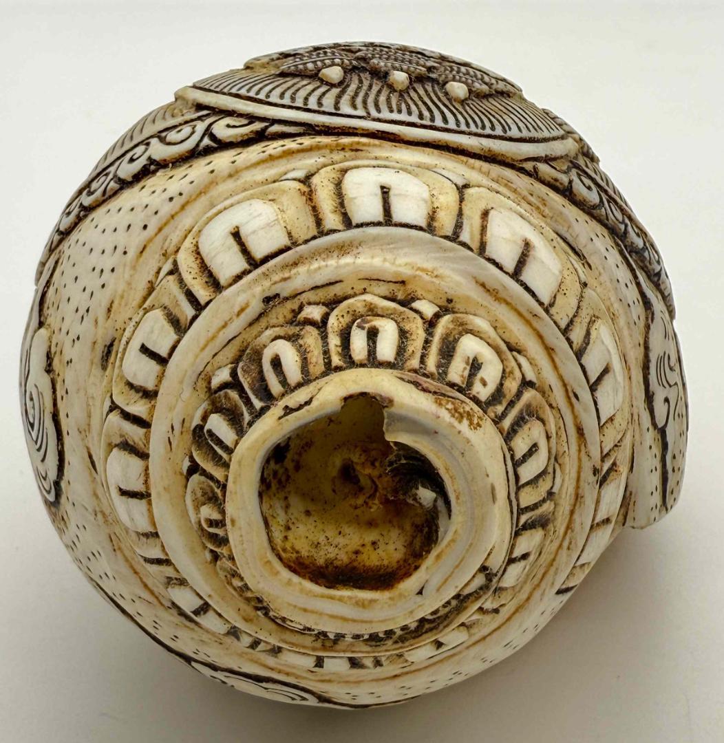 ◆チベット密教法具　法螺貝（シャンカ）ブラフマー（梵天）