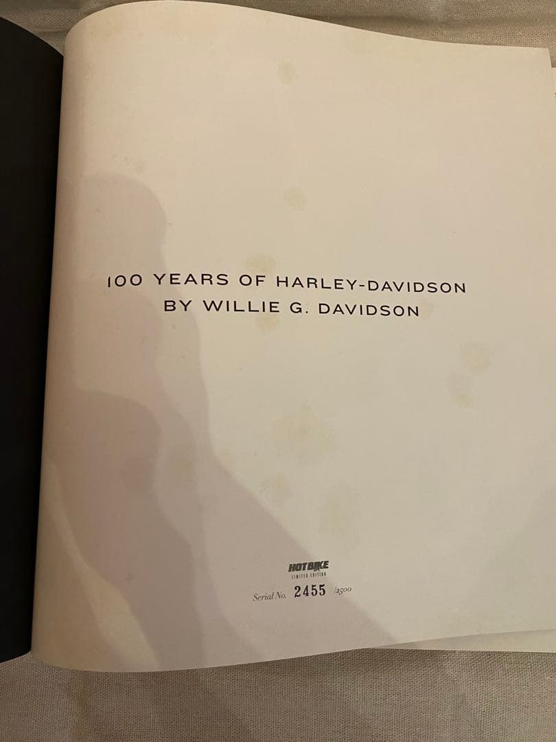 ハーレー100周年本！シリアルナンバーあり