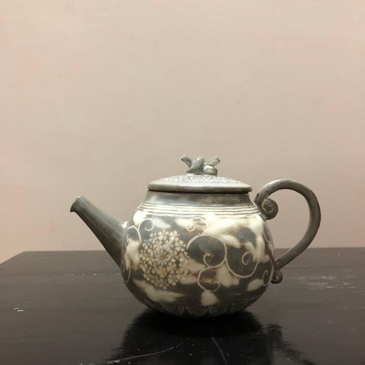 三島手　陶樂　急須　煎茶　茶道具