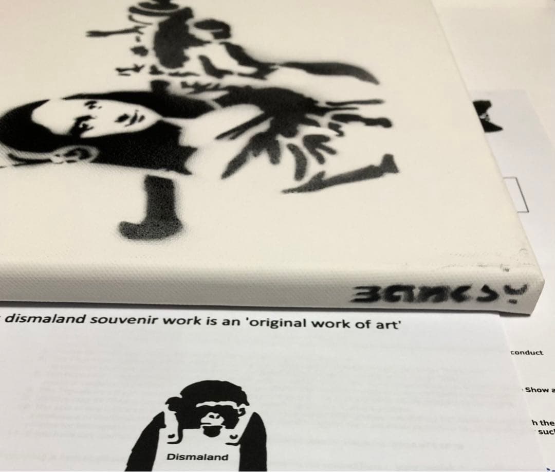 Banksy バンクシー 「Mona Lisa Bazooka」サイン 書類付