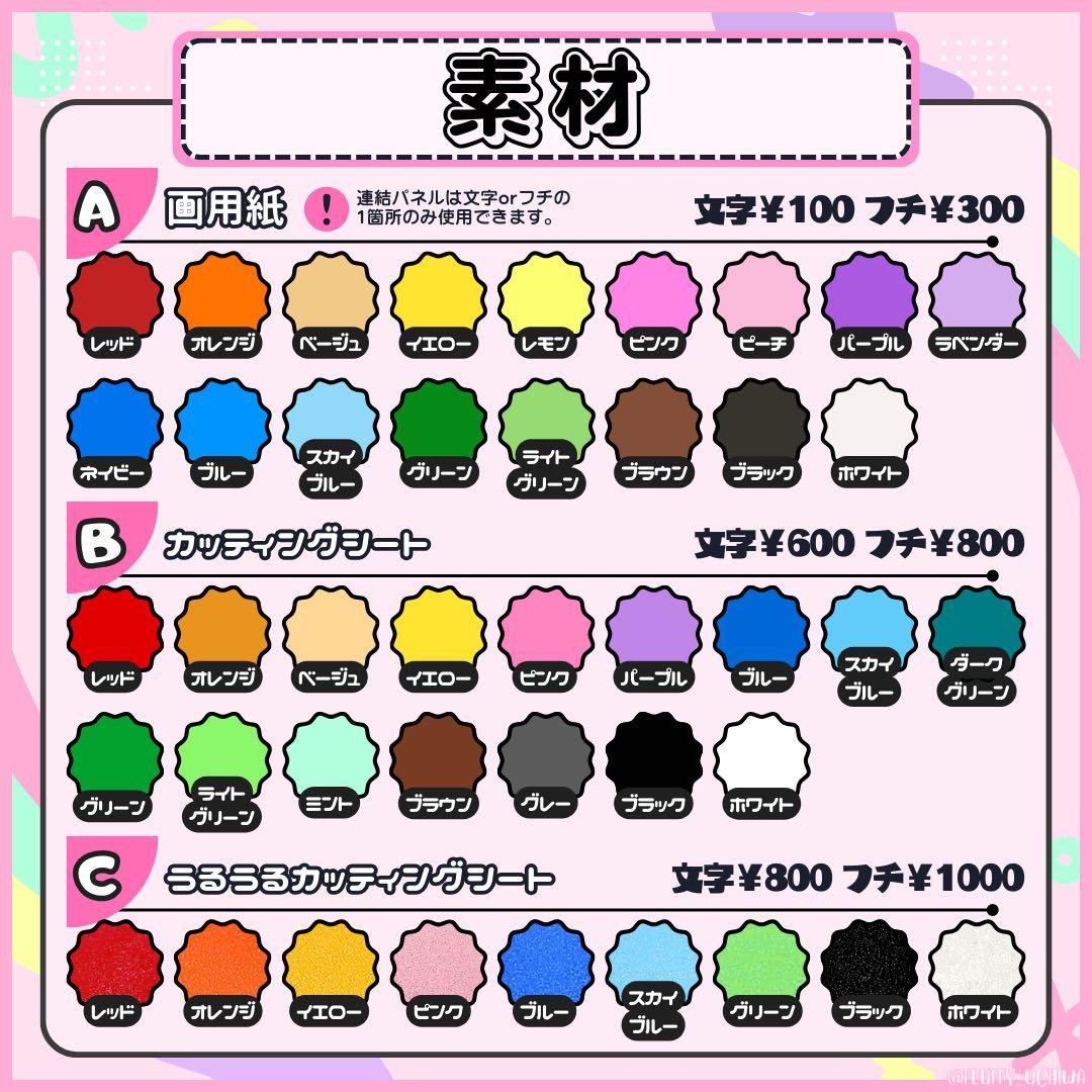 うちわ文字 団扇屋さん オーダー 文字パネルネームボード 連結パネル 折り畳み
