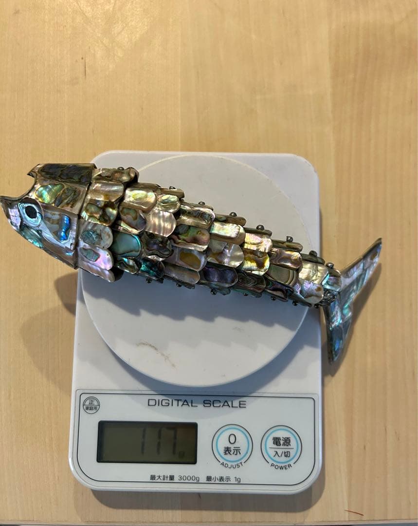 アバロンシェル 魚型オブジェ 約15cm