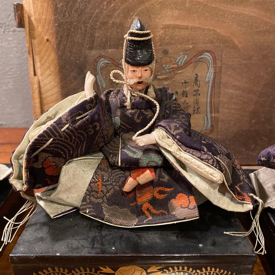 大正 三越 高砂人形 共箱付き 東照齊安新作 骨董品 古道具 コレクション