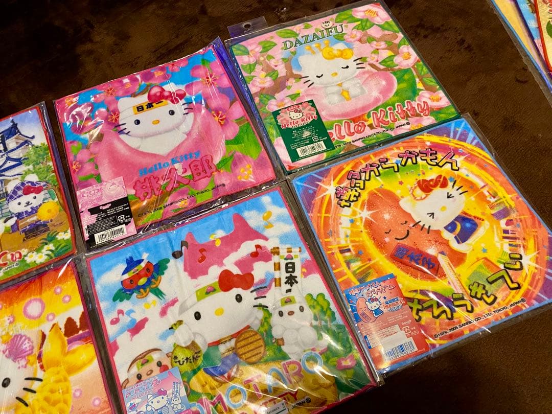 激レア❗️Hello kittyご当地タオルハンカチ！希少！ハーモニーランドあり