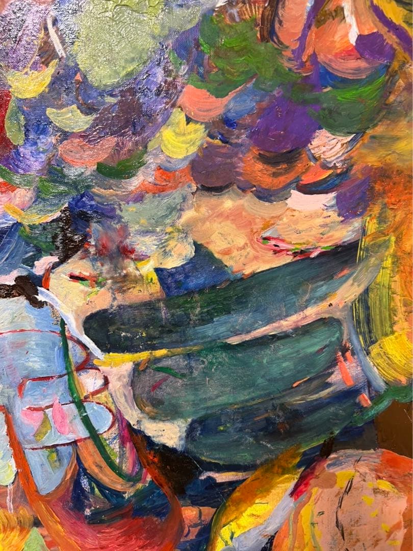 【F50号】ひつじ娘 原画 油絵 抽象画 abstract paintings