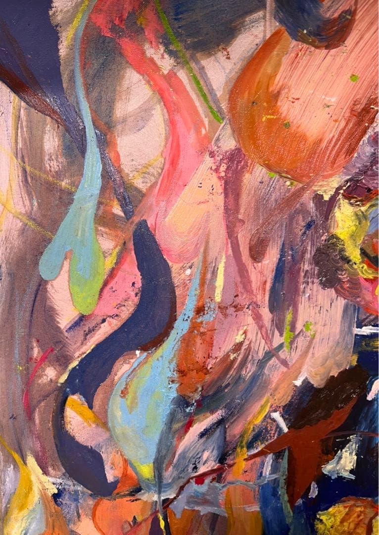 【F50号】ひつじ娘 原画 油絵 抽象画 abstract paintings