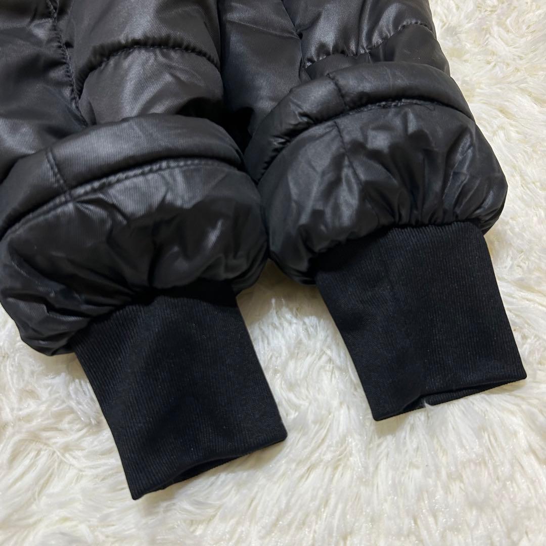 良品★アスレタ〔130〕キッズ ベンチコート フード付 ダブルジップ 黒