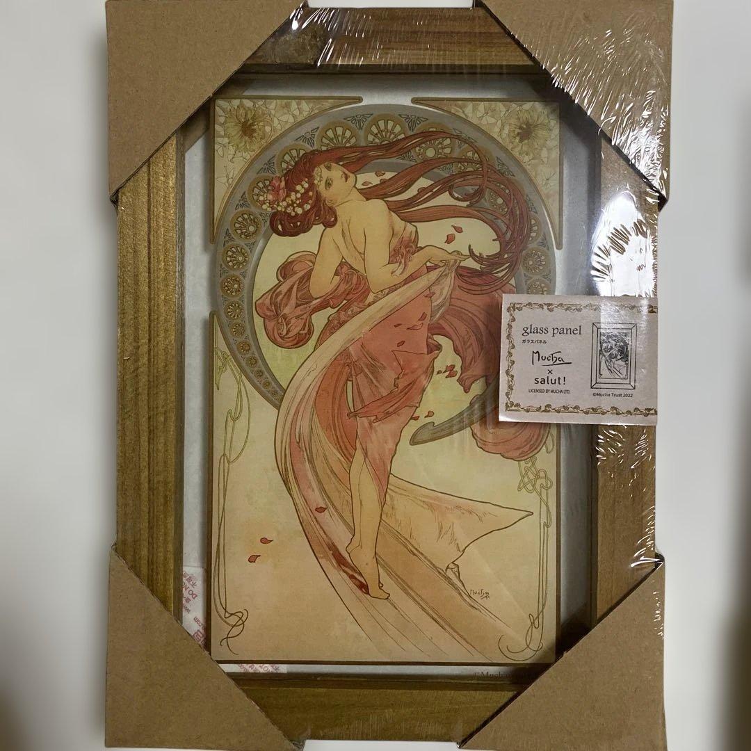 アルフォンス・ミュシャ ガラスパネル4枚セット