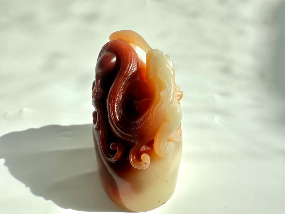 【螭虎献瑞】 古獣　美品　寿山石　高級印材　篆刻　印石　印石