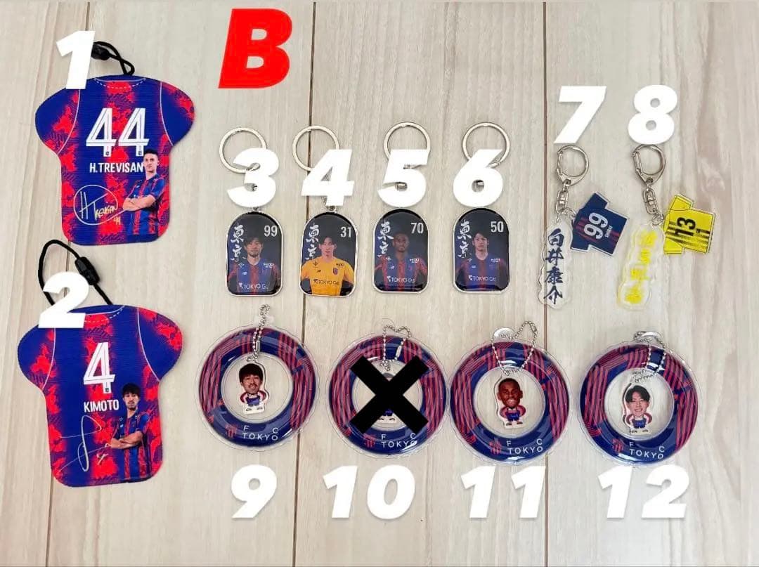 FC東京 サッカー選手 キーホルダー バラ売り