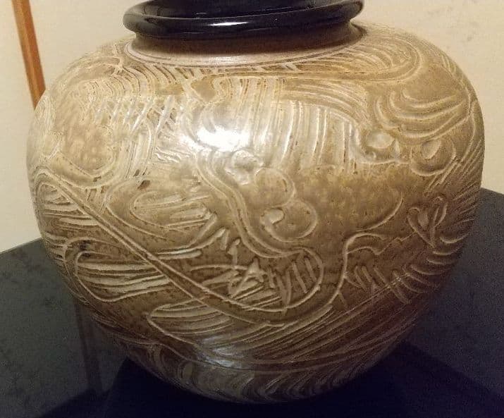【骨董、貴重】龍神の壺 (高さ24、Φ26cm)