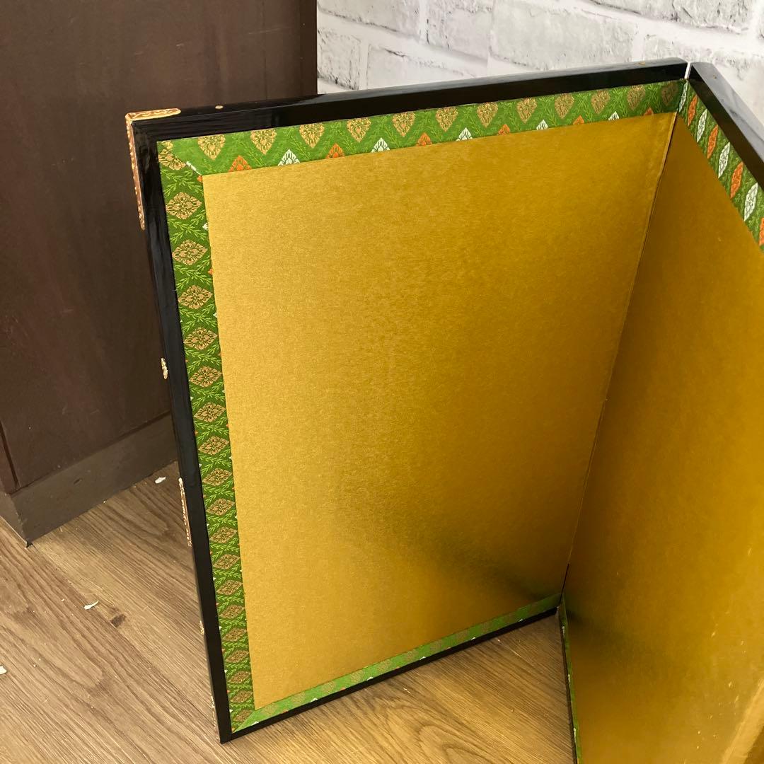 御屏風 屏風 4曲 金屏風 和装小物 インテリア 雛人形 五月人形 昭和レトロ