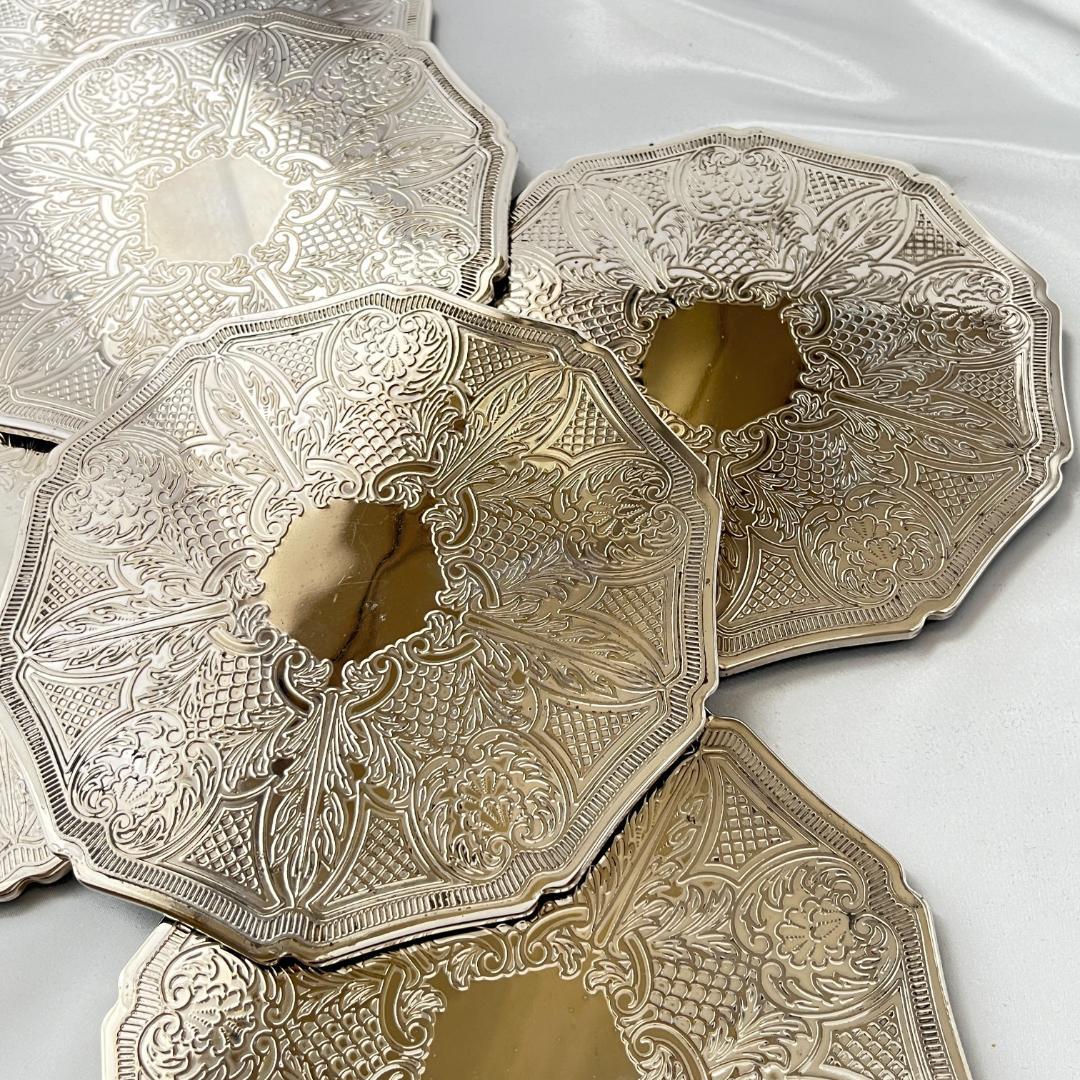 【Cavalie】 プレースマット 6枚組 20cm【シルバープレート】