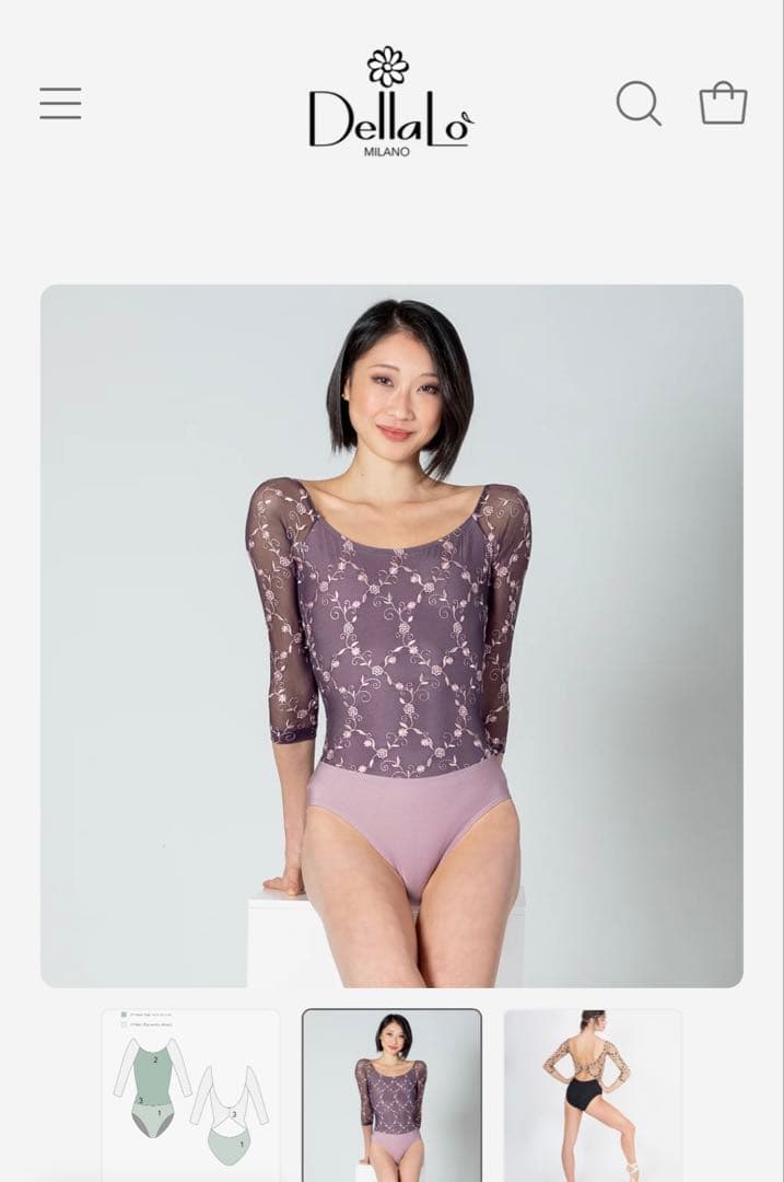 〓バレエ〓Dellalo Milanoデラロミラノレオタード Tacitaタチタ