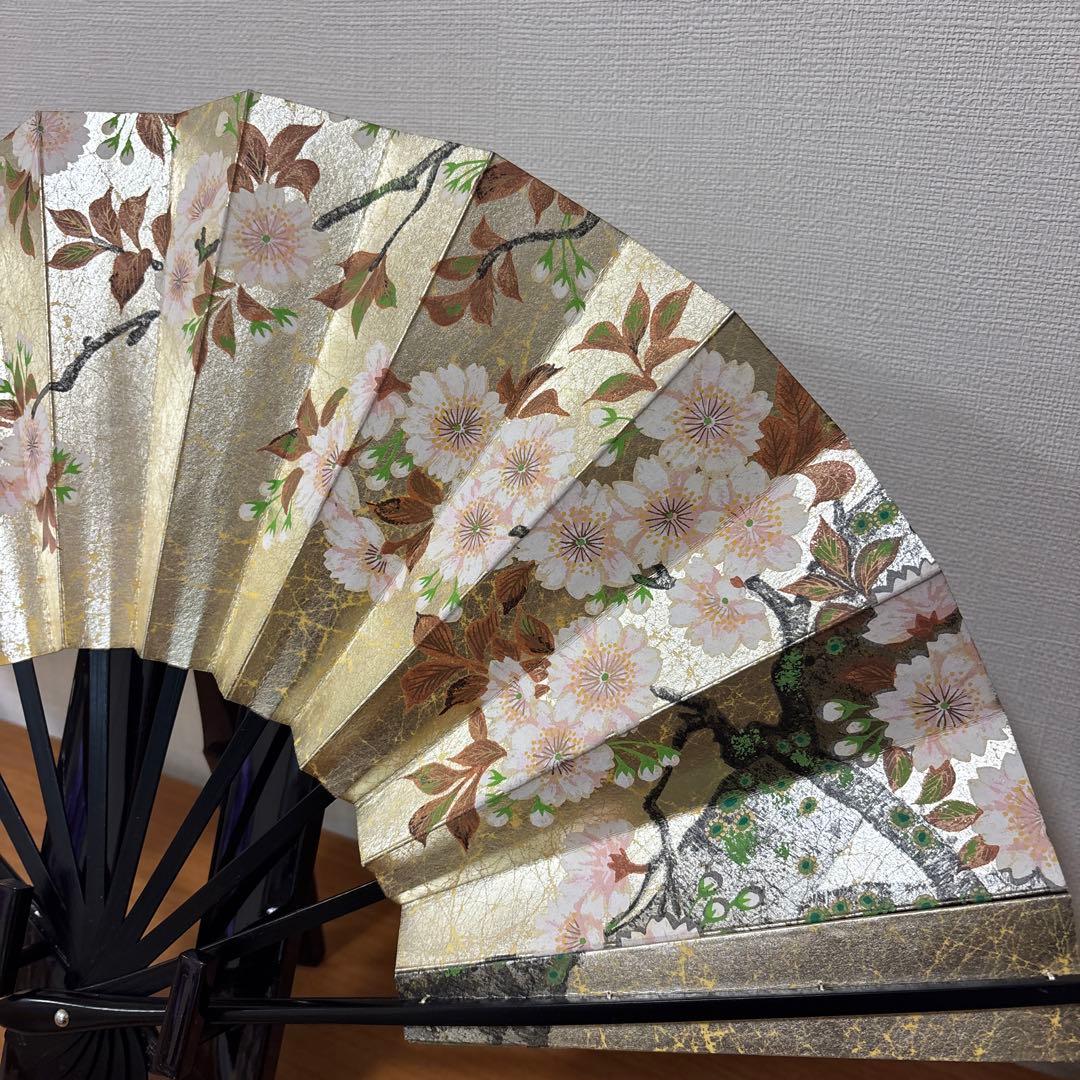 飾り京扇子 舞扇子タイプ 御所車/櫻　伊藤常　京扇子