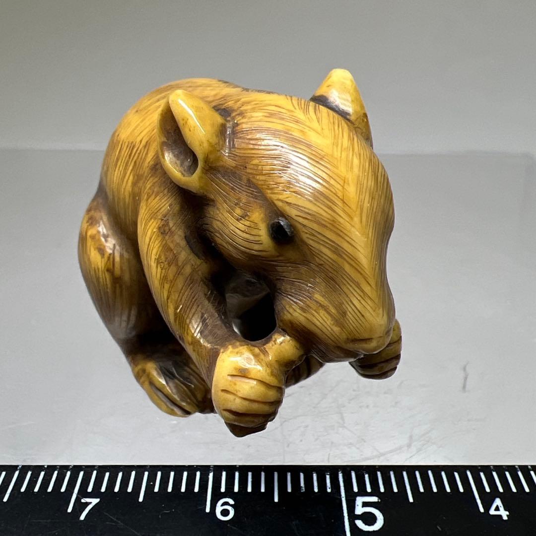 喜久在銘　極上ネズミ根付　20g 東Y8-0204☆2Fトコル