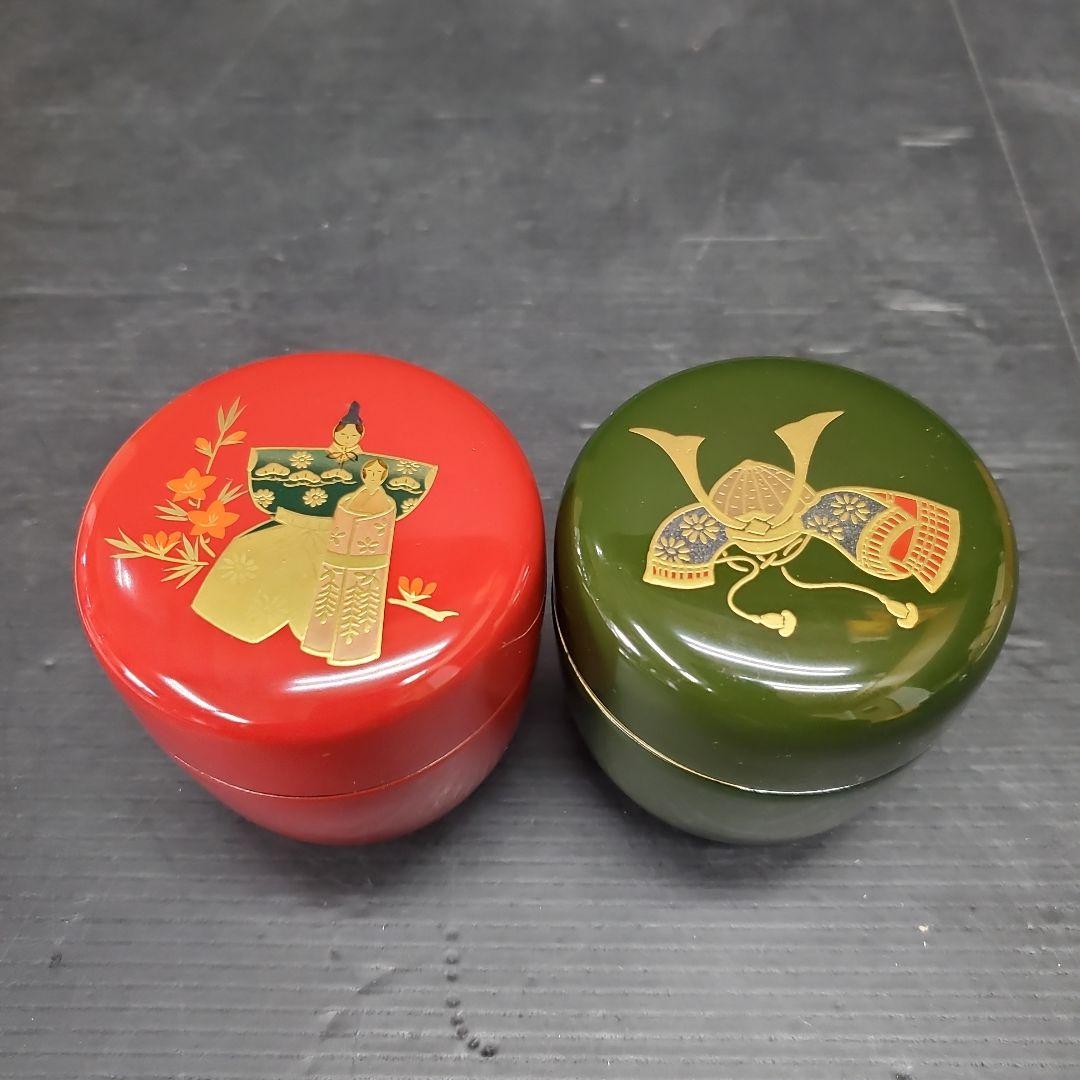 茶道具 和田寿峰 ニ節句 棗 お雛様 兜 節句 一対 165