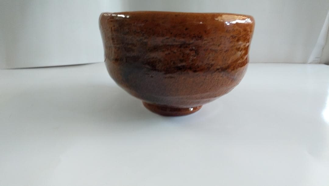 大樋長楽 大樋焼 長楽窯 飴釉 茶碗 抹茶碗 茶道具 美品 です。