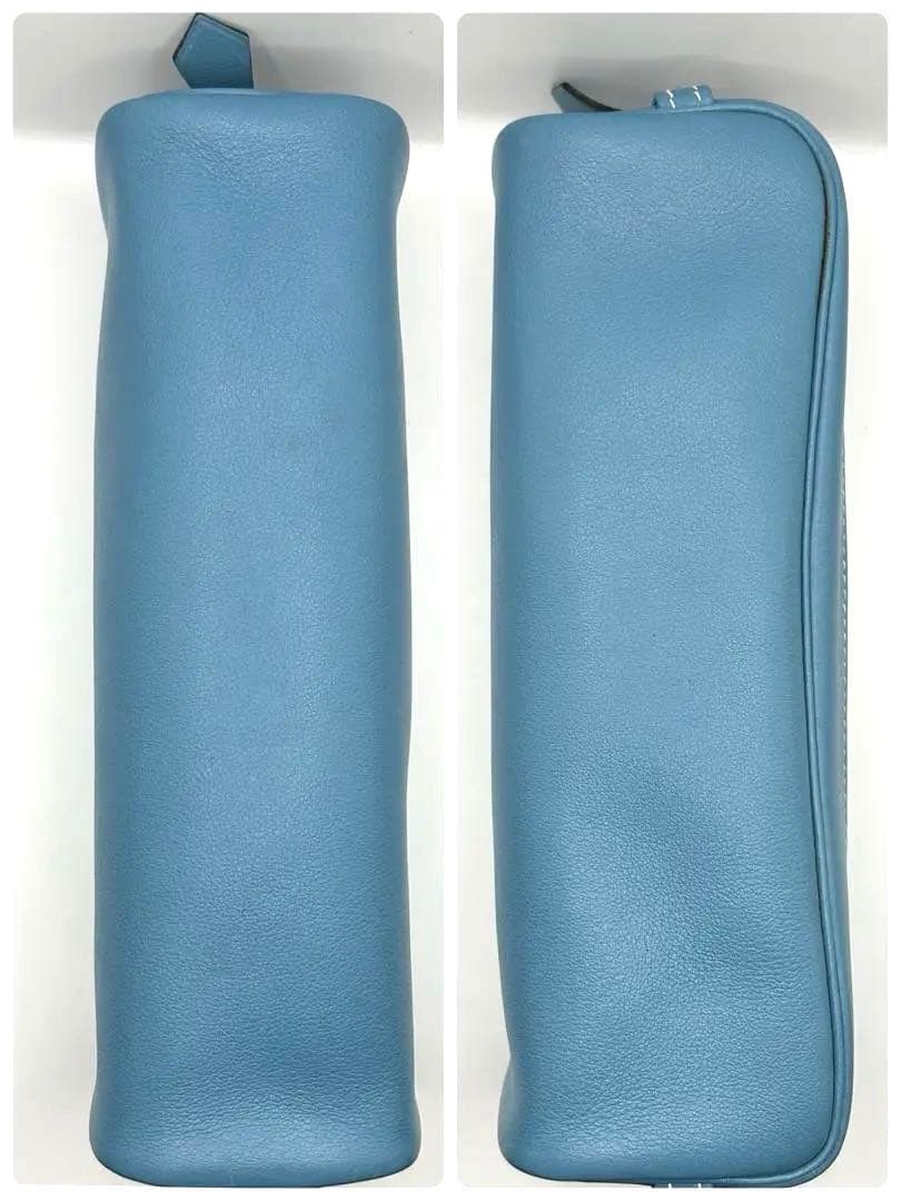 エルメス　ペンケース　ライト　ブルー　箱付き