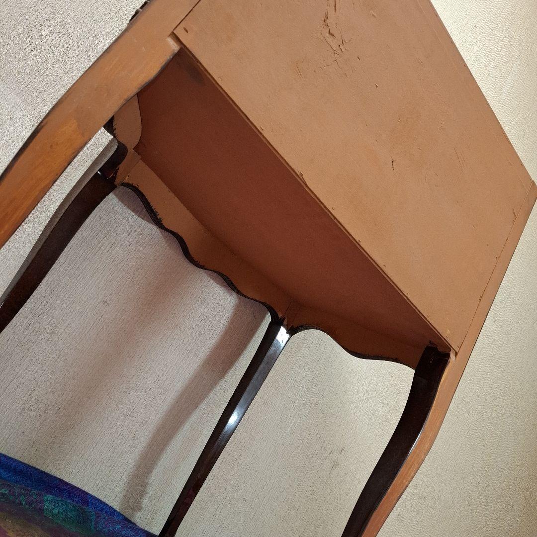 アンティーク※MarioColciagoサイドテーブル 手描き絵画付きイタリア製