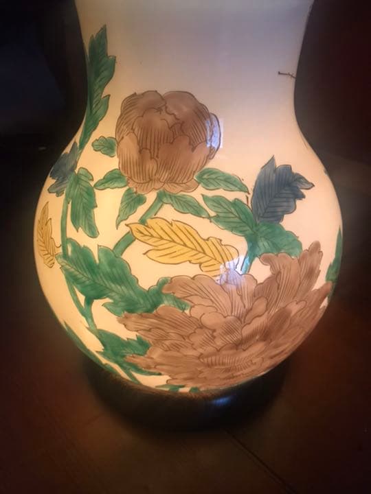 九谷焼　① 高級ライト　kutani pottly light