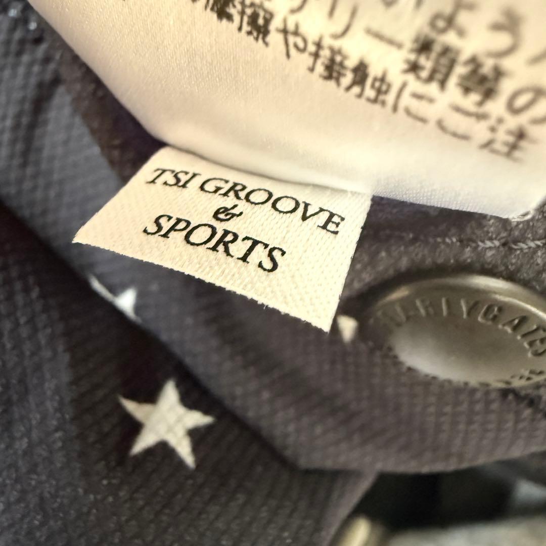 防寒　蓄熱　中綿　パーリーゲイツ　パンツ　黒　S〜M相当　総柄　星　ブラック　3