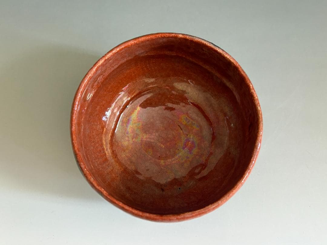 12代楽吉左衛門　弘入　赤楽　七五三絵　茶碗　茶道具