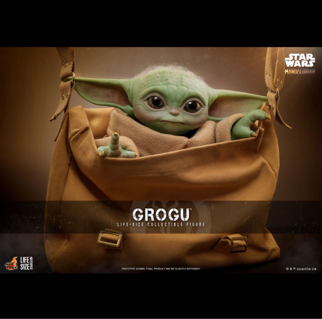 【美品】グローグー　キャリーバッグ付　ライフサイズ　マンダロリアン　ホットトイズ