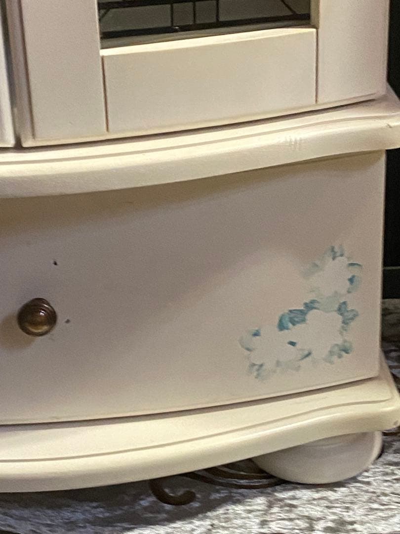 希少 ステンドガラス♦️ロココ♦️アンティーク キャビネット♦️2個セット♦️送料込