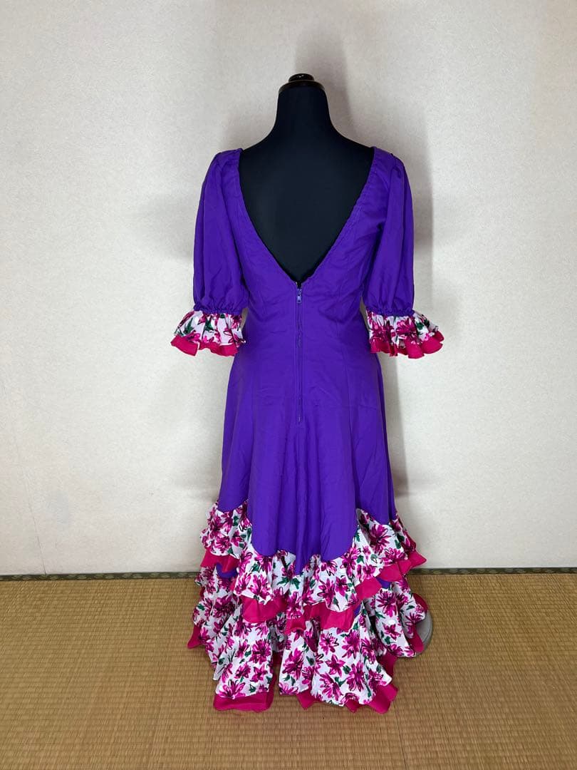 フラメンコドレス 紫色 アトリエ貴美恵