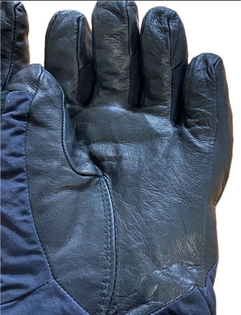 モンベルアルパイングローブインナー付アウトドライ山羊皮 レディースM ネイビー