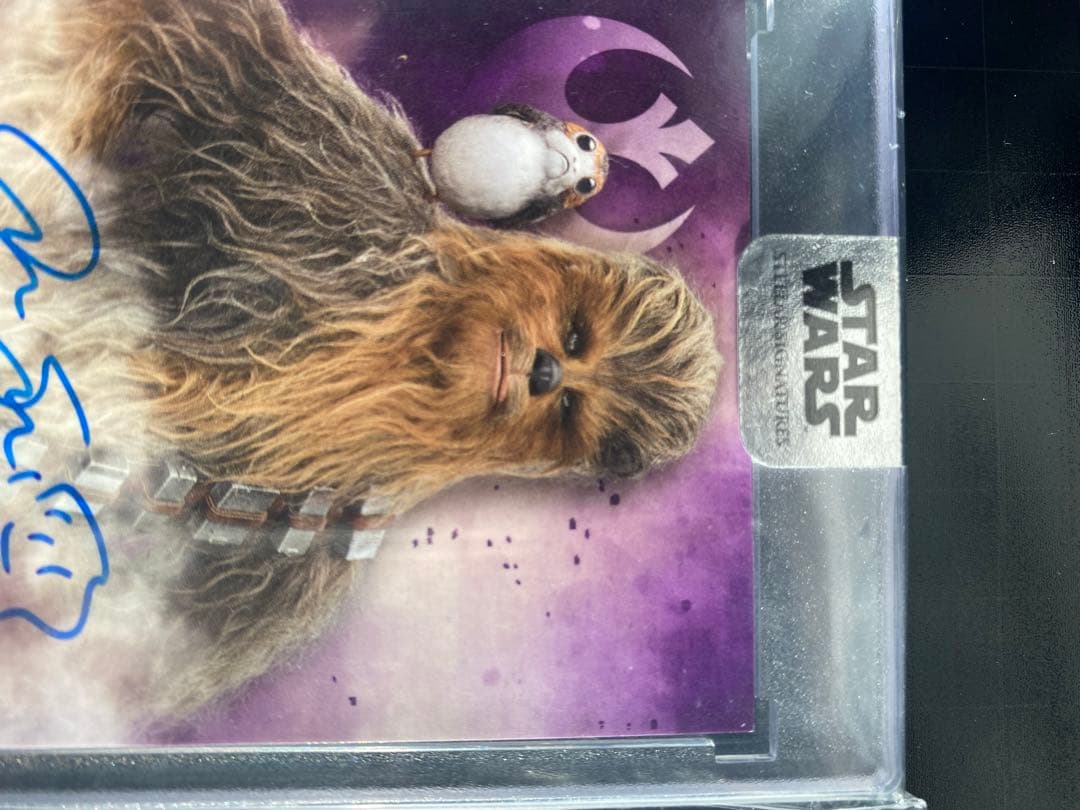 toppsスターウォーズ　チューバッカサイン　ポーグ乗りフィルムカードおまけ。