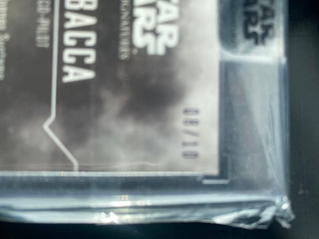 toppsスターウォーズ　チューバッカサイン　ポーグ乗りフィルムカードおまけ。