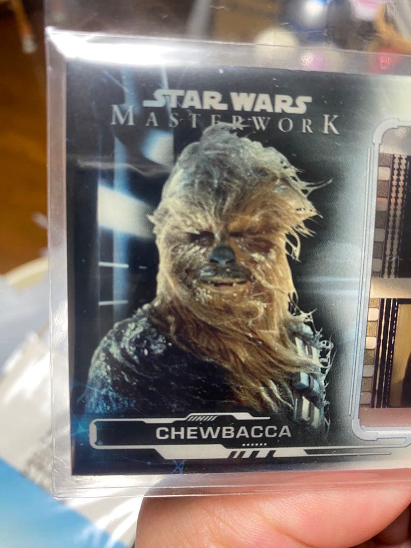 toppsスターウォーズ　チューバッカサイン　ポーグ乗りフィルムカードおまけ。