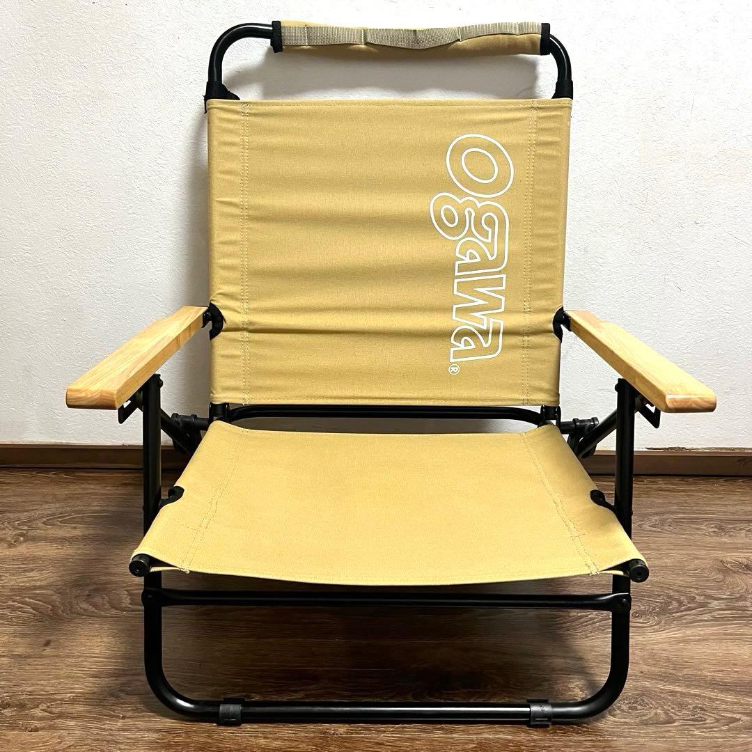 美品 ogawaアウトドアチェア リクライニング オガワ ローチェア 2脚