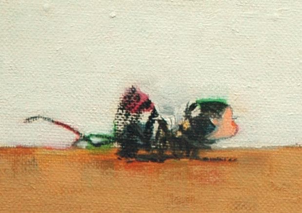 油絵 菅家令子 絵 絵画インテリア 額付(黒) F4-072019 猫と女の子蟻