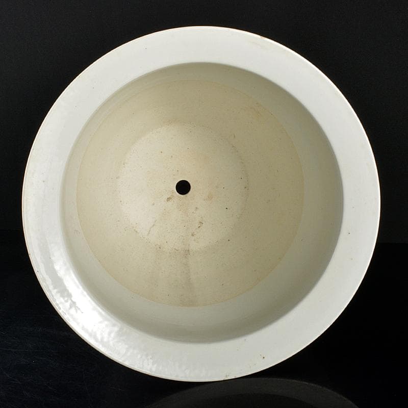 中国　中国景徳鎮制造款　粉彩　漢詩花鳥文　大鉢　F　R5829B