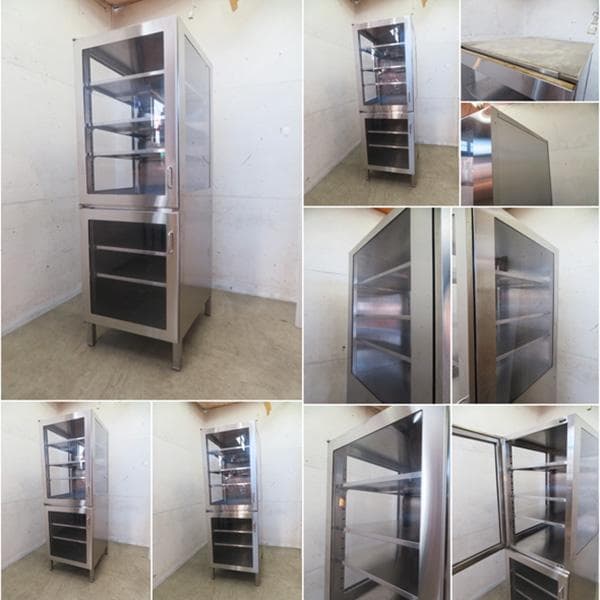 美品■スペースエイジ■インダストリアル■オールステンレス■アクリル■キャビネット