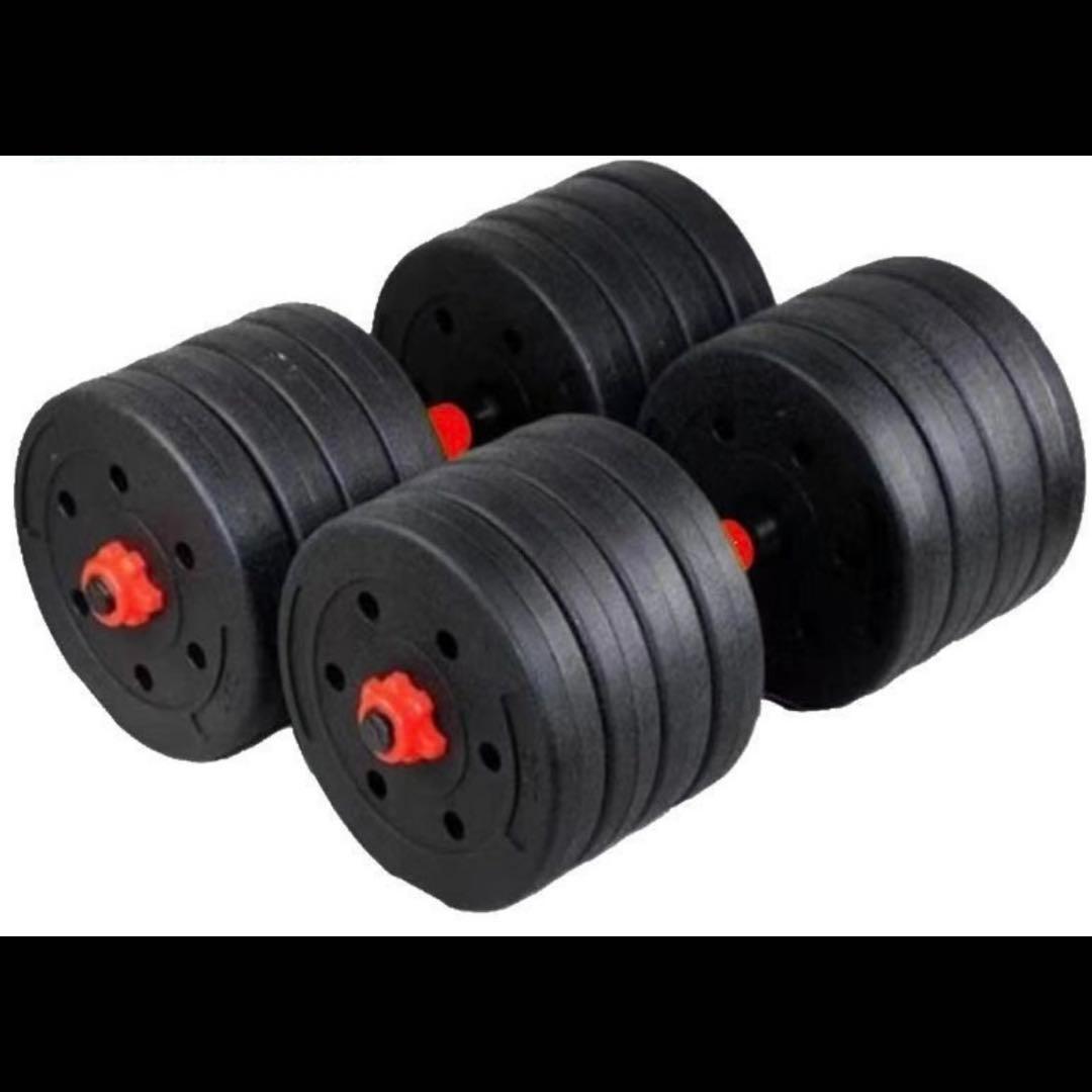 合計50kg／バーベルにもなるダンベル 可変式プレート｜25kg×2個セットA5