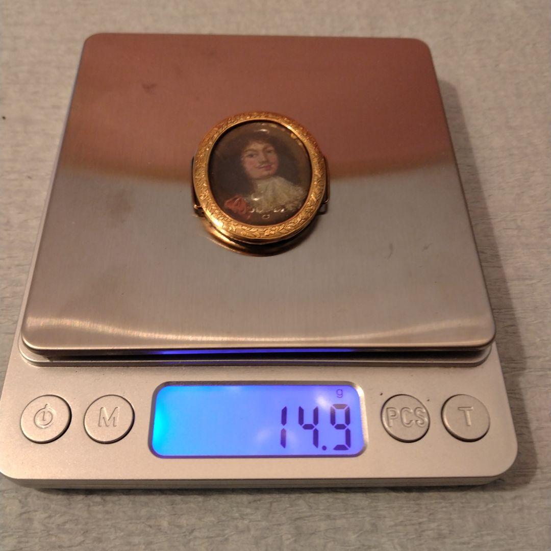 お値下げ　イギリス　ミニアチュール　k18フレーム　17世紀